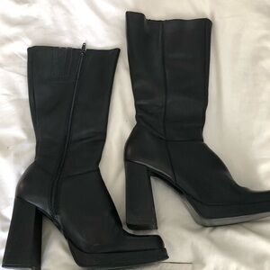 Women’s leather platform boots
